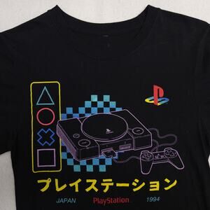 Playstation Casual Crew Neck Short Sleeve Graphic Shirt Mens Size Small S Black
